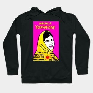 Malala Yousafzai pop folk art Hoodie